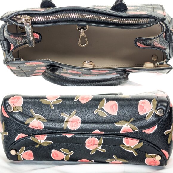 KATE SPADE New York Knott Ditsy Rose Leather Satchel Crossbody - Picture 8 of 16